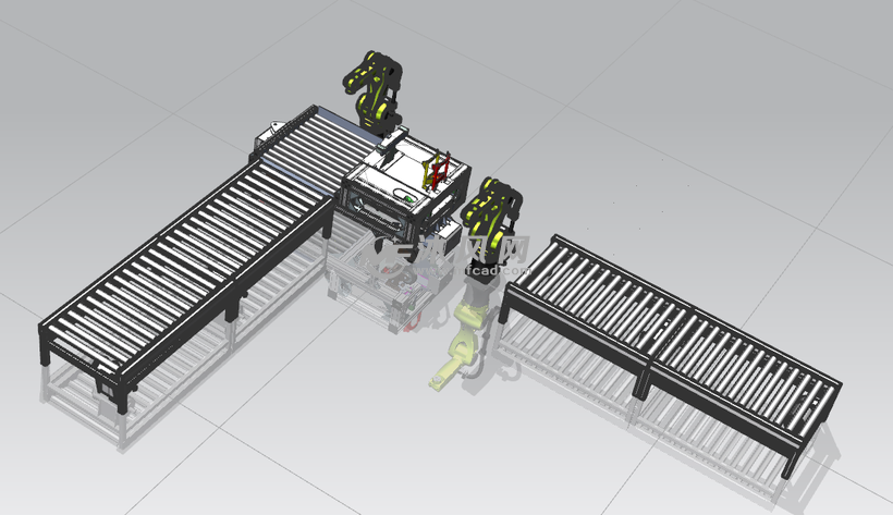 机器人自动化上下料生产线设计 - 输送和提升设备图纸 - 沐风网
